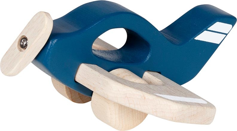 Avion en bois bleu Goki