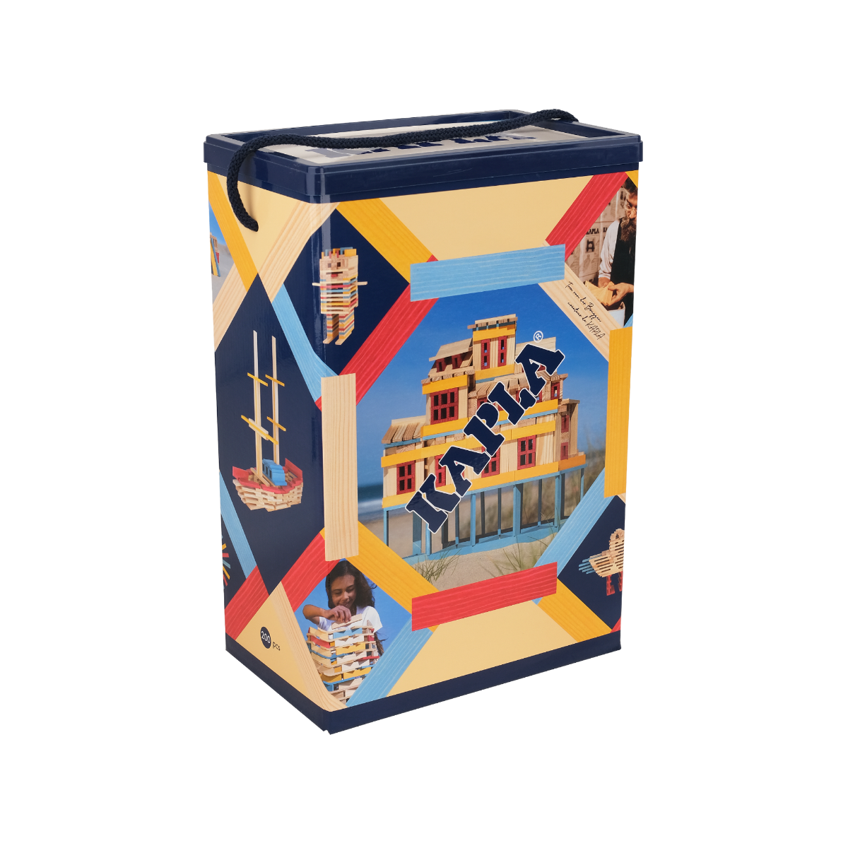 Baril été 200 pcs Rouge Bleu Jaune Kapla