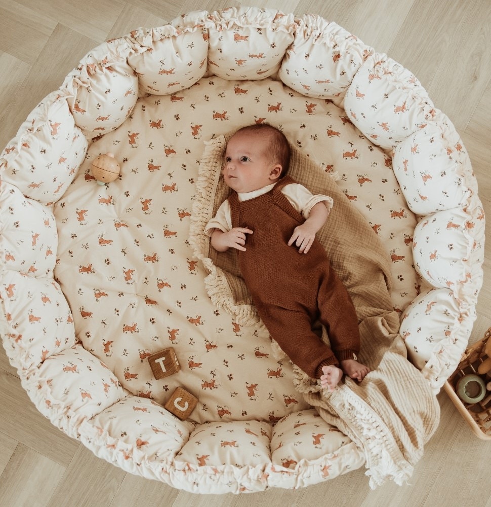 Tapis de jeu à bords relevables 2 en 1 Bloom Rabbits Play and Go