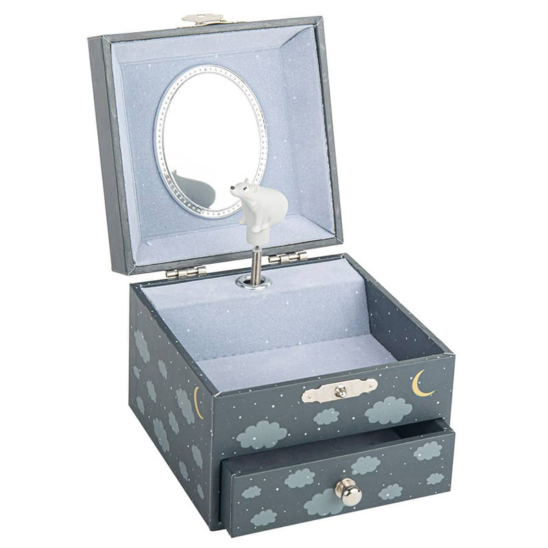 Boite a musique cube Phosphorescent Renard dans la Foret Trousselier