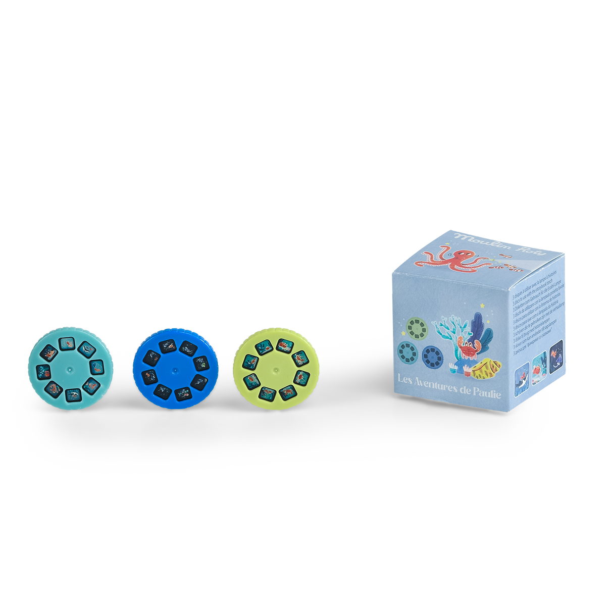 Boite de 3 disques pour lampe a histoires Les aventures de Paulie