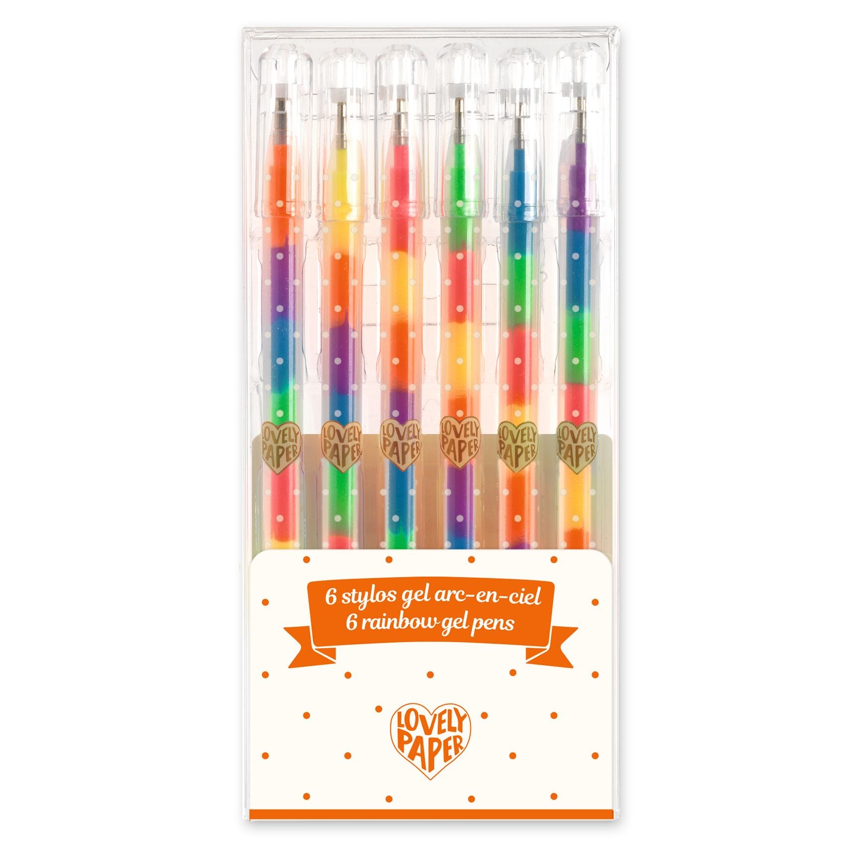 Boite de 6 stylos gel Arcenciel Djeco 