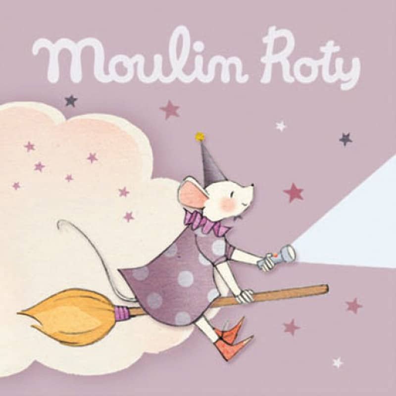 Boite rose de 3 disques pour lampe a histoires Il Etait Une Fois Moulin Roty