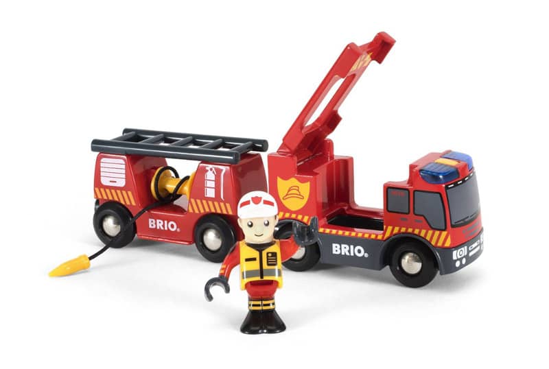 Camion de pompiers sons et lumières Brio