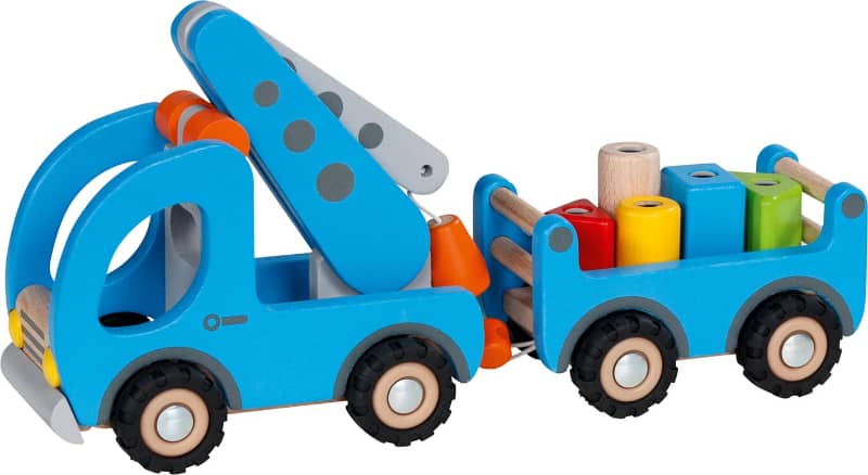 Camion grue avec remorque et 5 blocs magnetiques Goki
