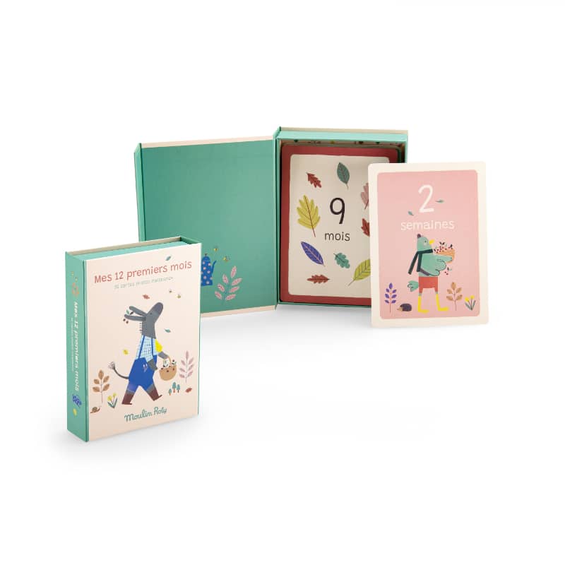 Cartes mes 12 premiers mois Pomme des bois 30 cartes Moulin Roty