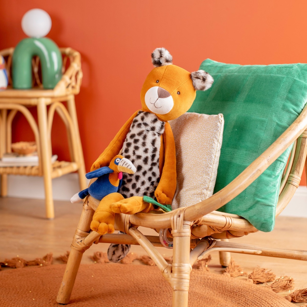 Peluche d'activités Grand léopard Taïgo La forêt Mawa Moulin Roty