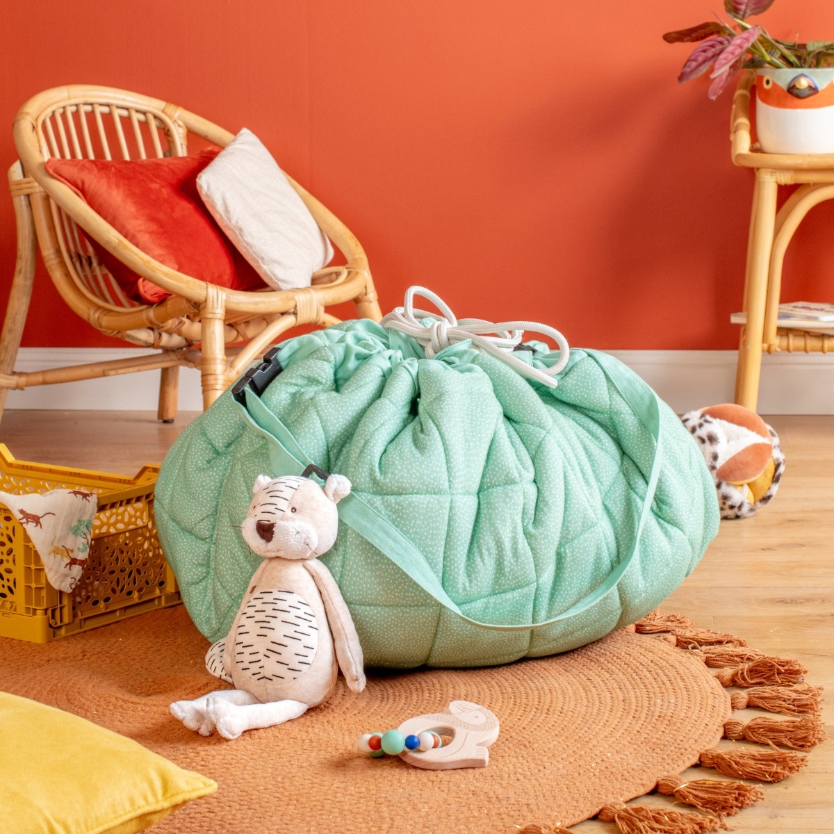 Tapis de jeu et sac de rangement La forêt Mawa Moulin Roty