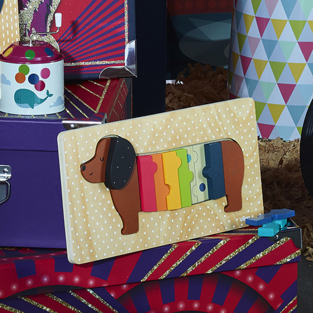 Puzzle encastrement chien Vilac 