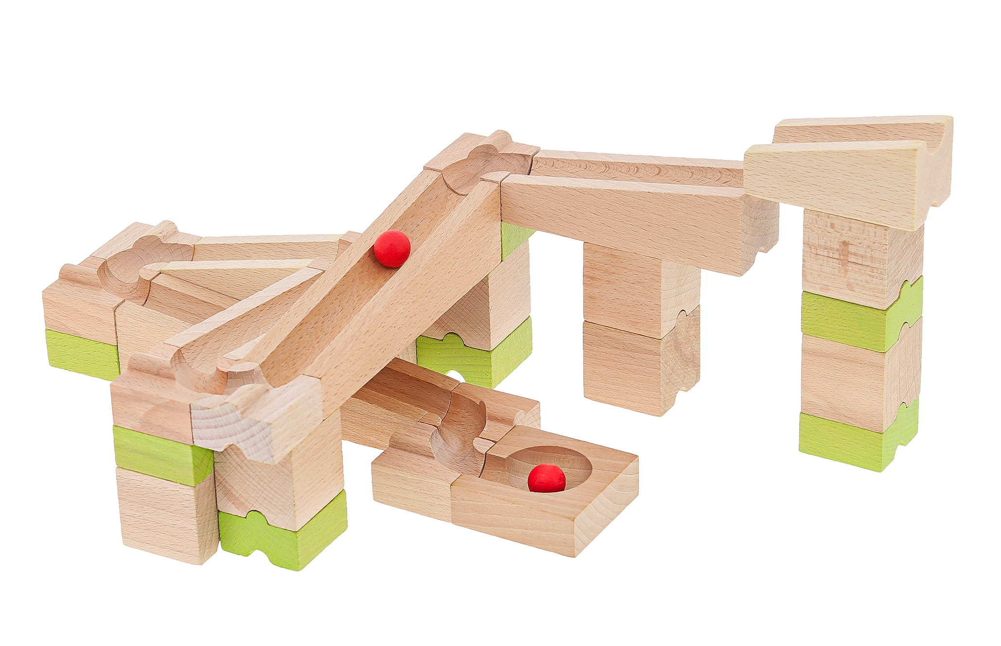 Circuit de billes en bois 40 pièces Jeujura