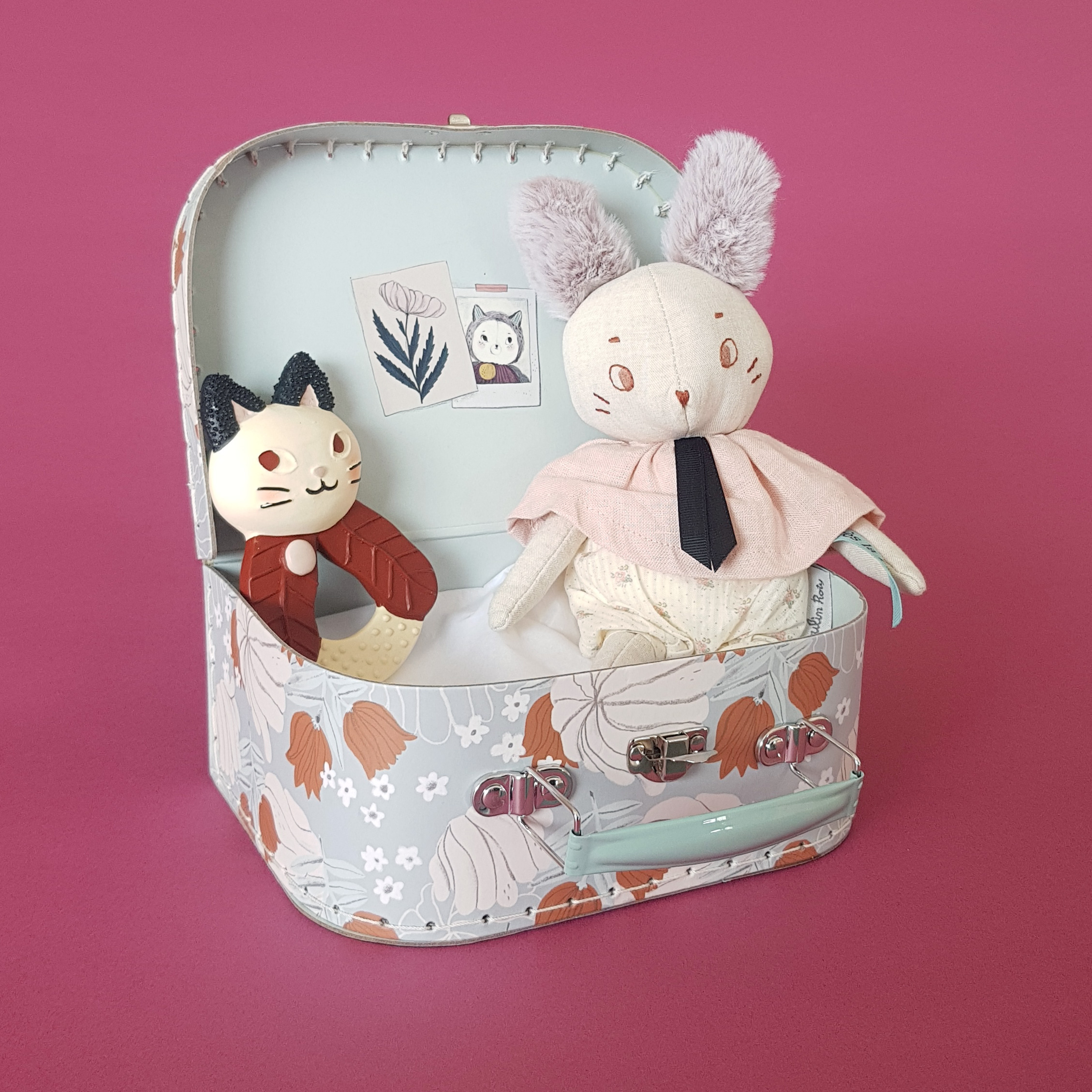 Coffret cadeau naissance valise moyenne Apres la pluie Moulin Roty