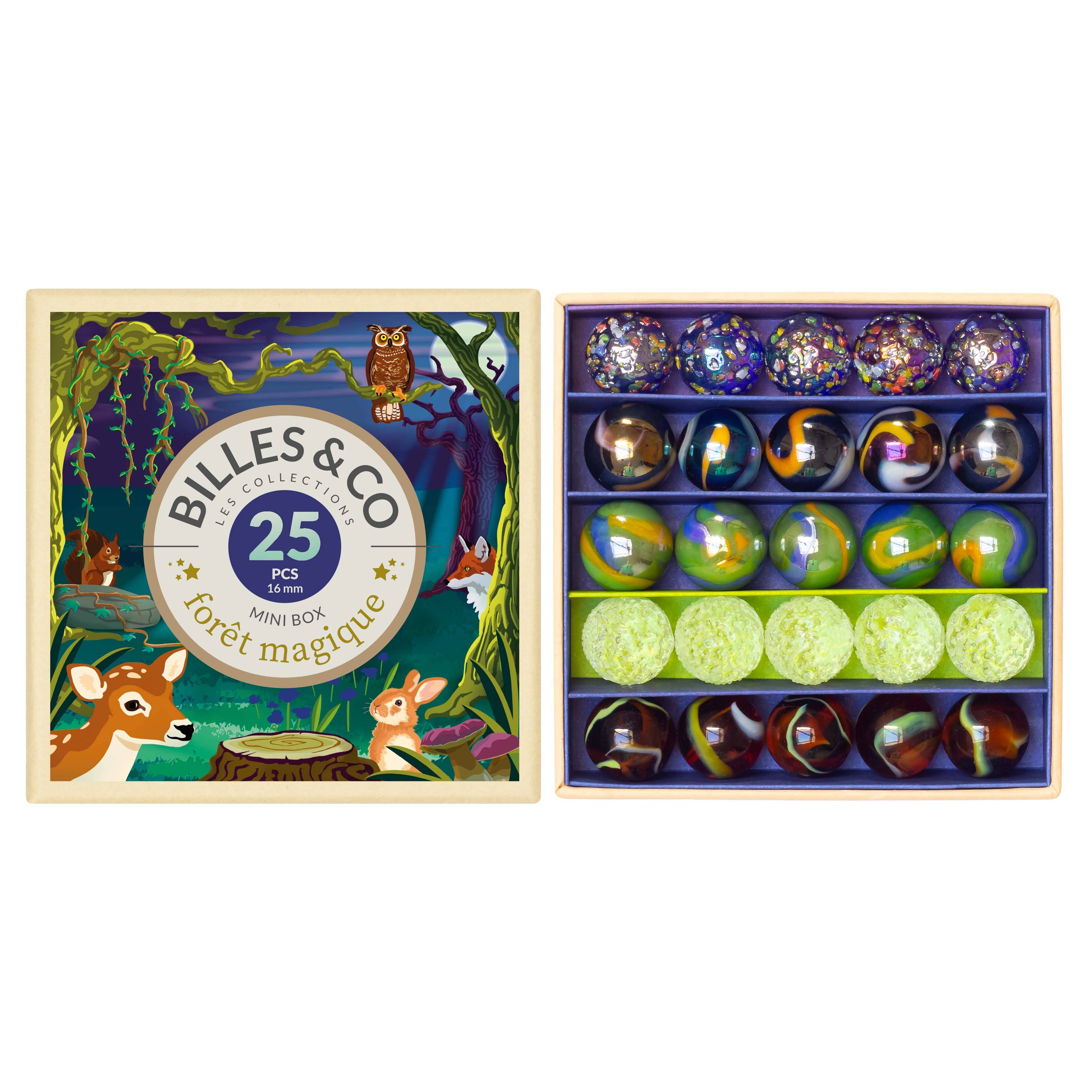 Coffret de 25 billes Foret Magique Billes  Co