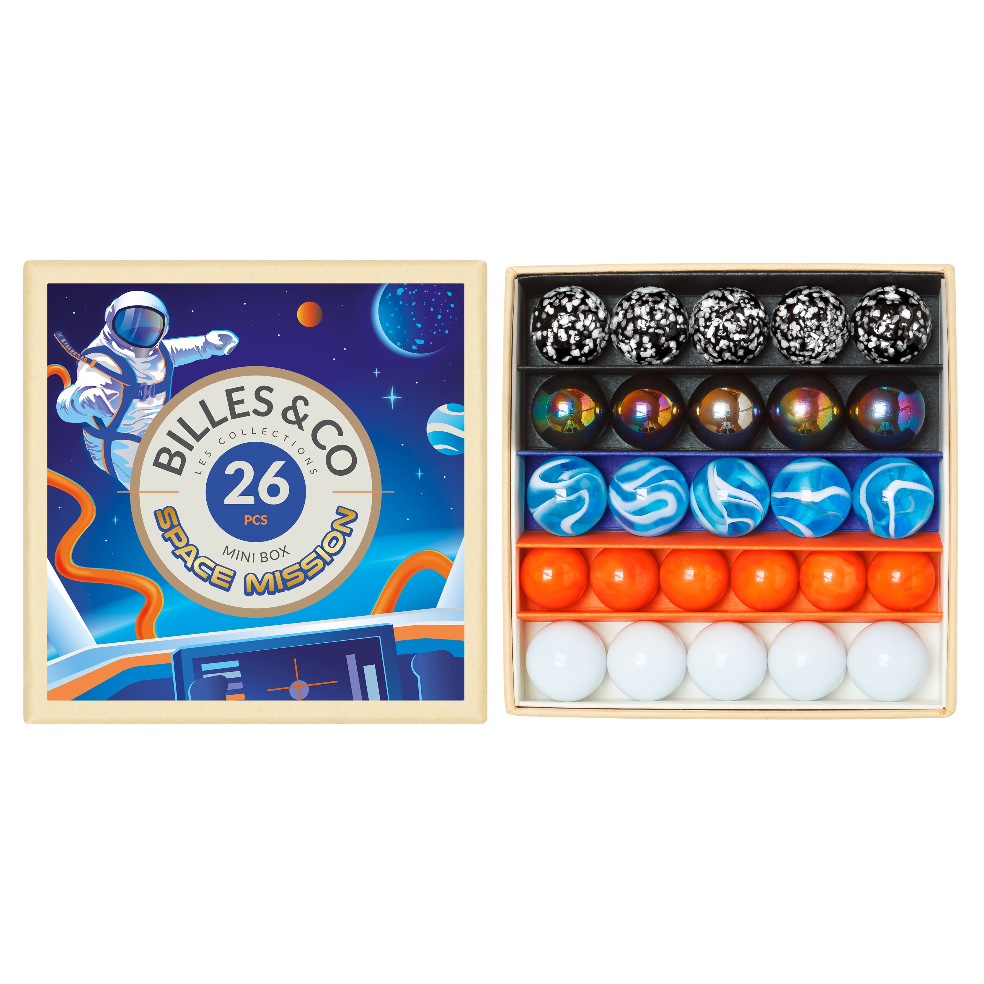Coffret de 26 billes space mission Billes  Co 