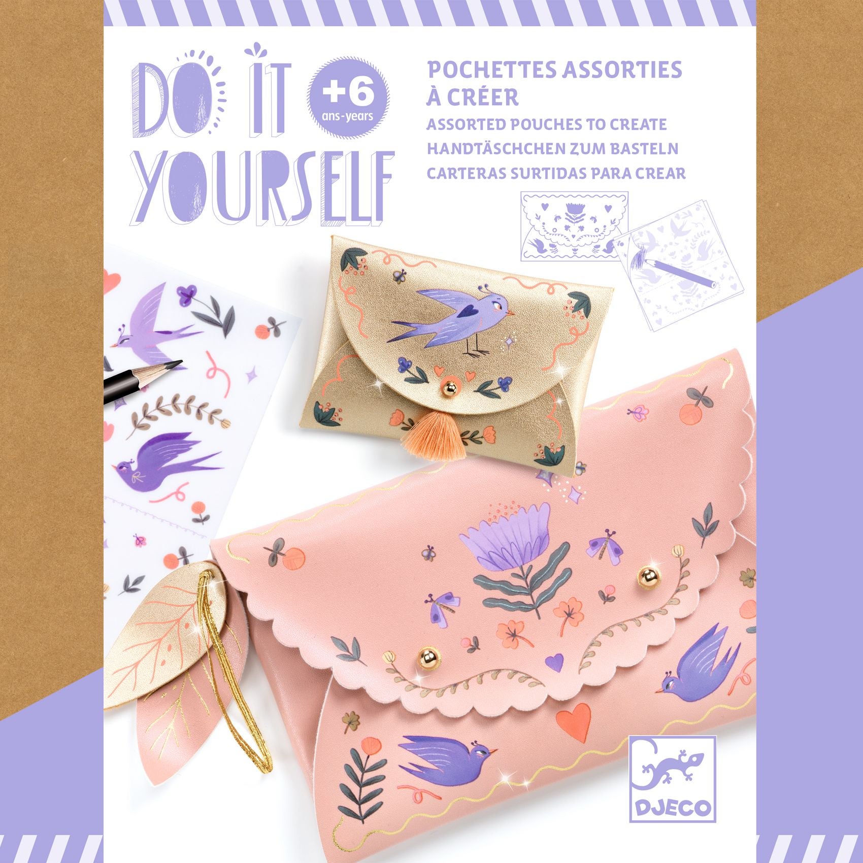 Coffret DIY Pochettes a creer Sweet fashionista Djeco