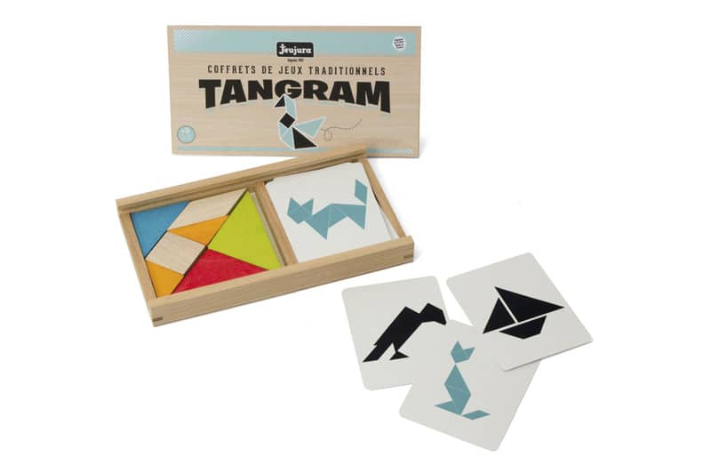 Coffret Tangram en bois Jeujura