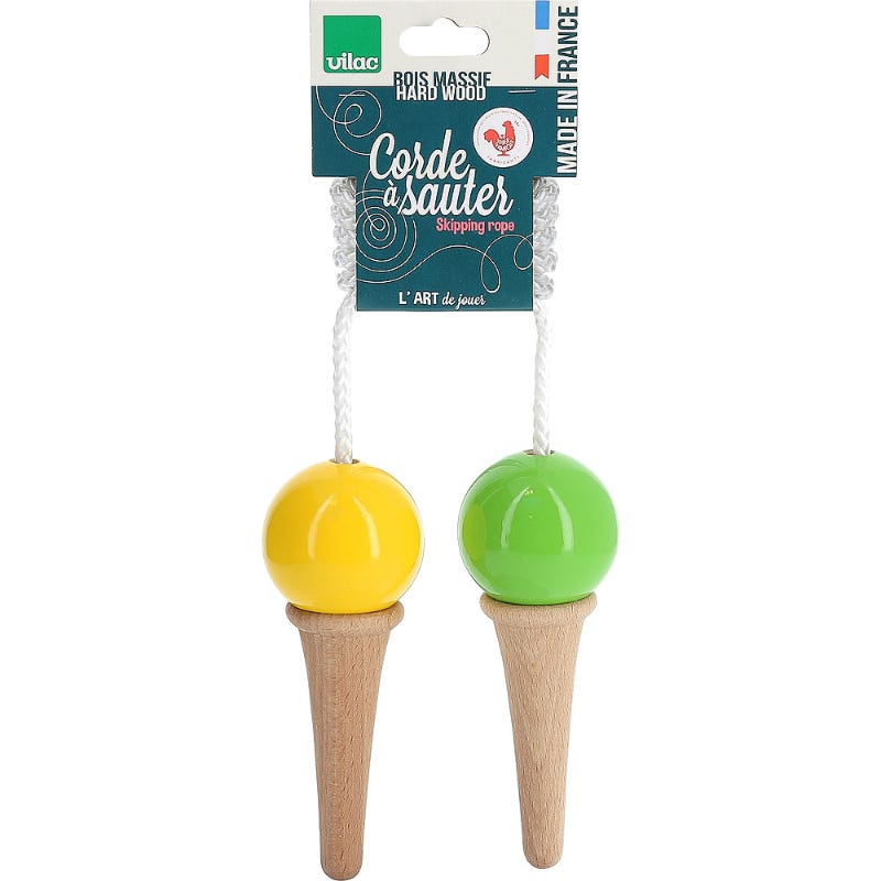 Corde a sauter Glace bigout jaune Vilac