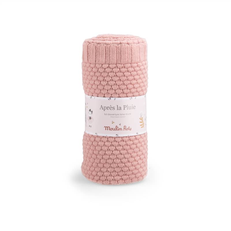 Couverture bebe laine mixte Apres la pluie Moulin Roty