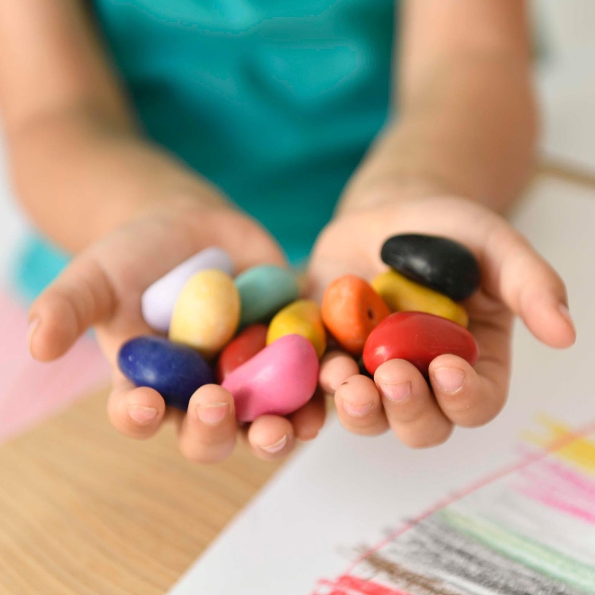 8 Couleurs Crayons Cailloux Sachet Coton Mousseline Crayon Rocks