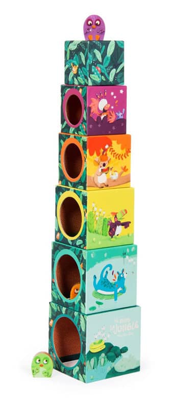 Cubes empilables Dans la jungle Moulin Roty