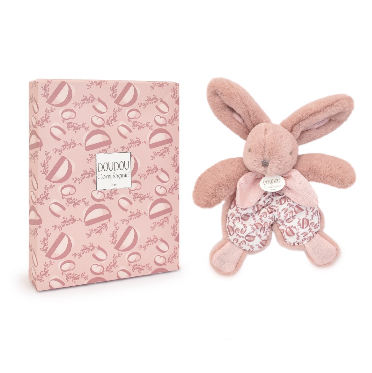 Doudou lapin rose 18 cm Doudou et compagnie