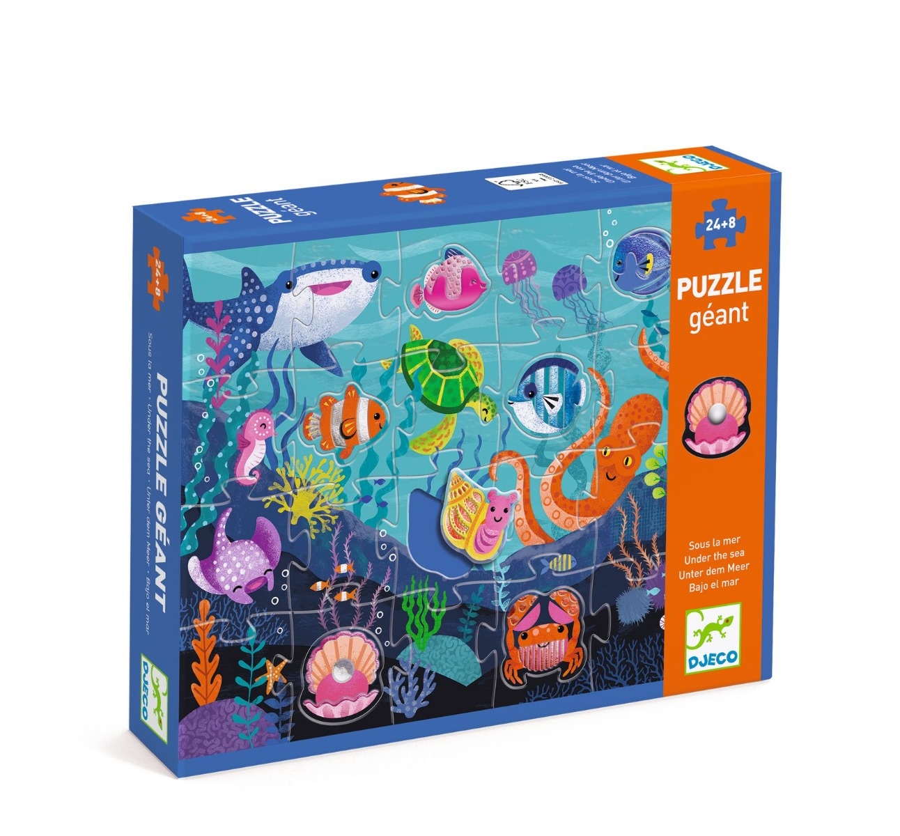 Puzzle géant tactilo Mer 24 pcs Djeco