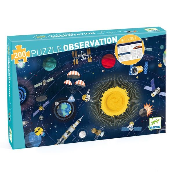 Puzzle L'espace 200 pieces  livret Djeco