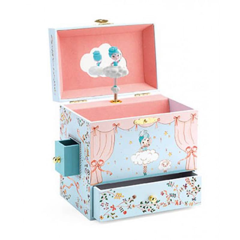 djeco boite a musique ballerine en scene