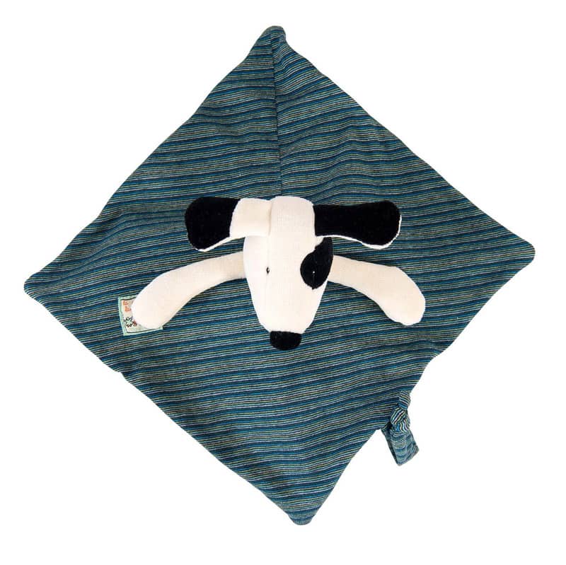 Doudou bleu Julius le chien La Grande Famille Moulin Roty