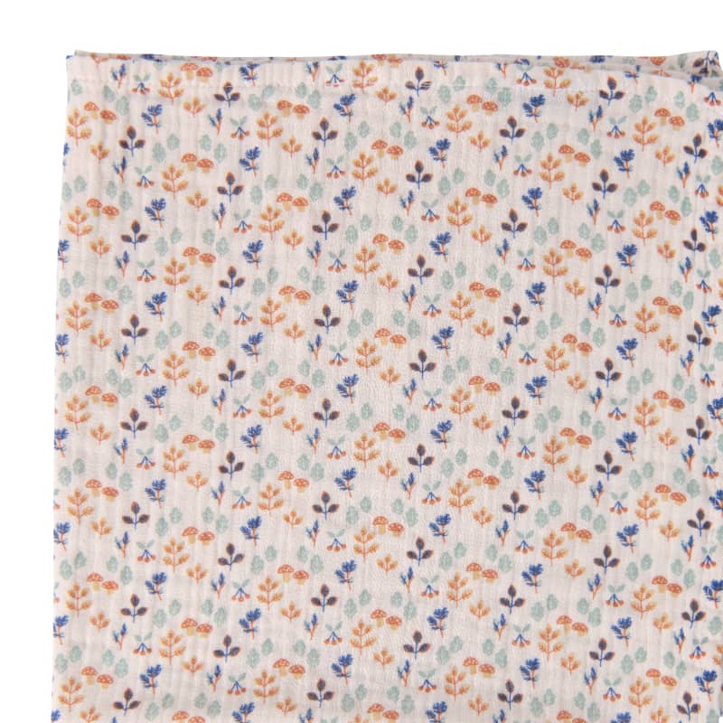 Drap housse creme motif cueillette lit bebe 70 x 140 cm Pomme des bois Moulin Roty