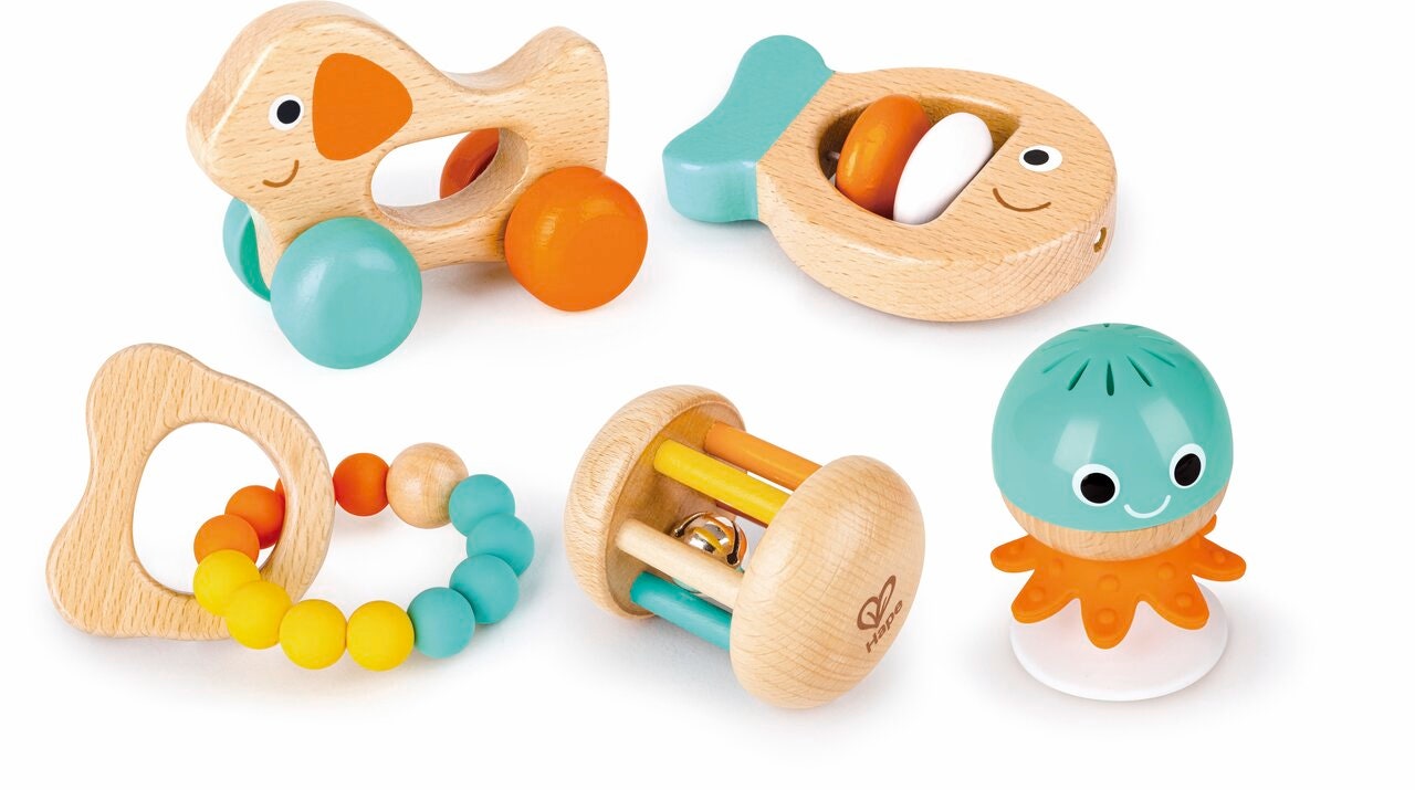 Coffret sensoriel 5 hochets Hape