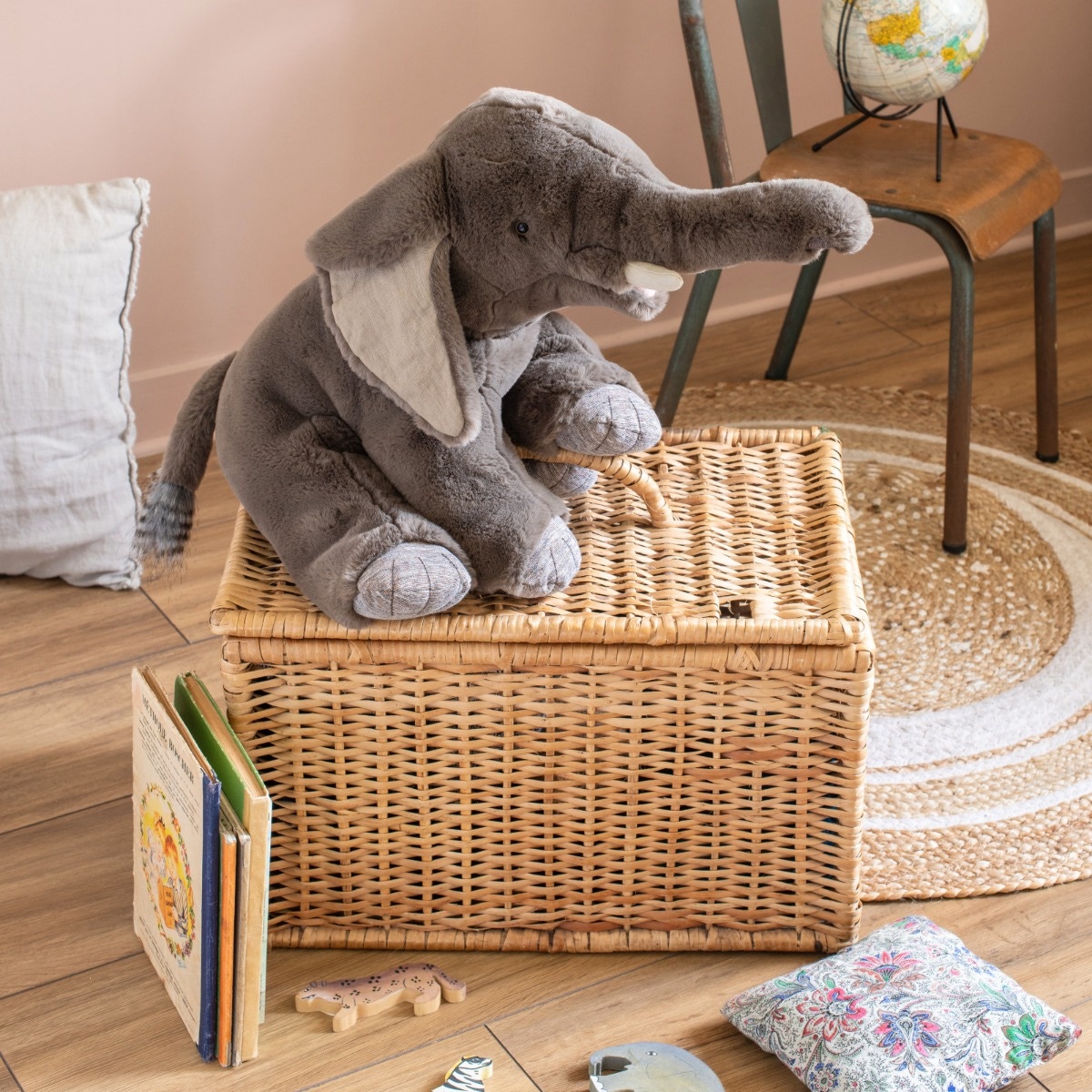 Peluche Grand elephant Tout autour du monde Moulin Roty