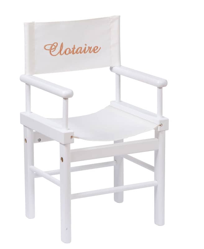 Fauteuil metteur en scene personnalisable creme Moulin Roty