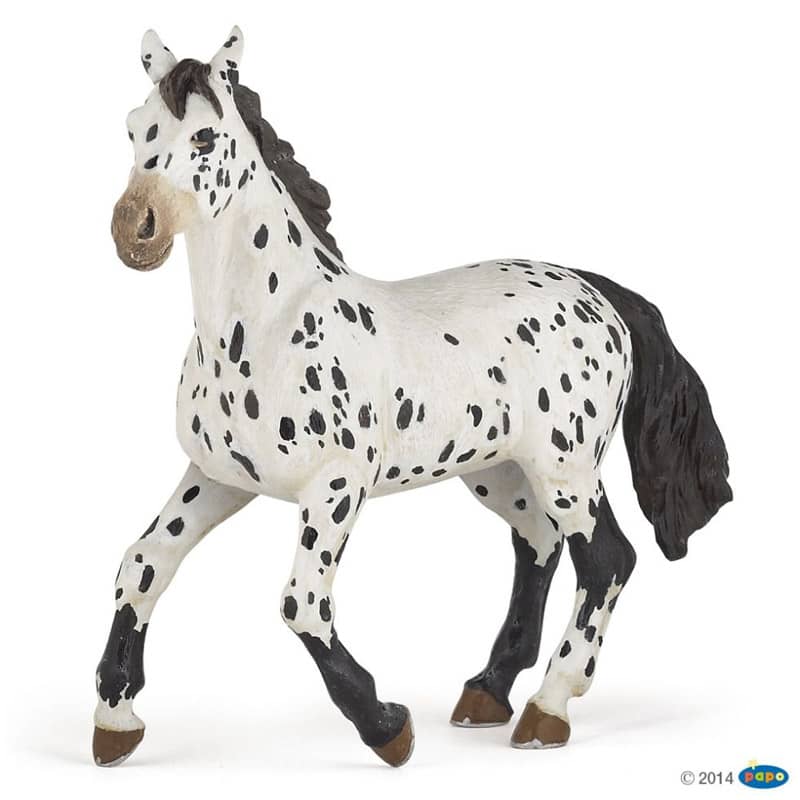 Figurine cheval appaloosa noir Papo