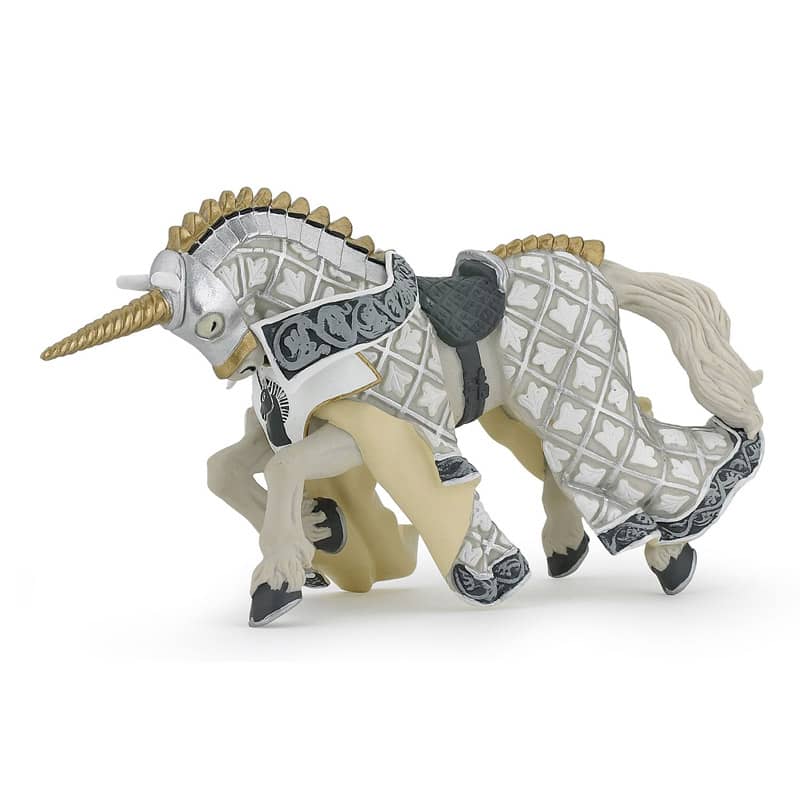 Figurine Cheval du maitre des armes cimier licorne Papo