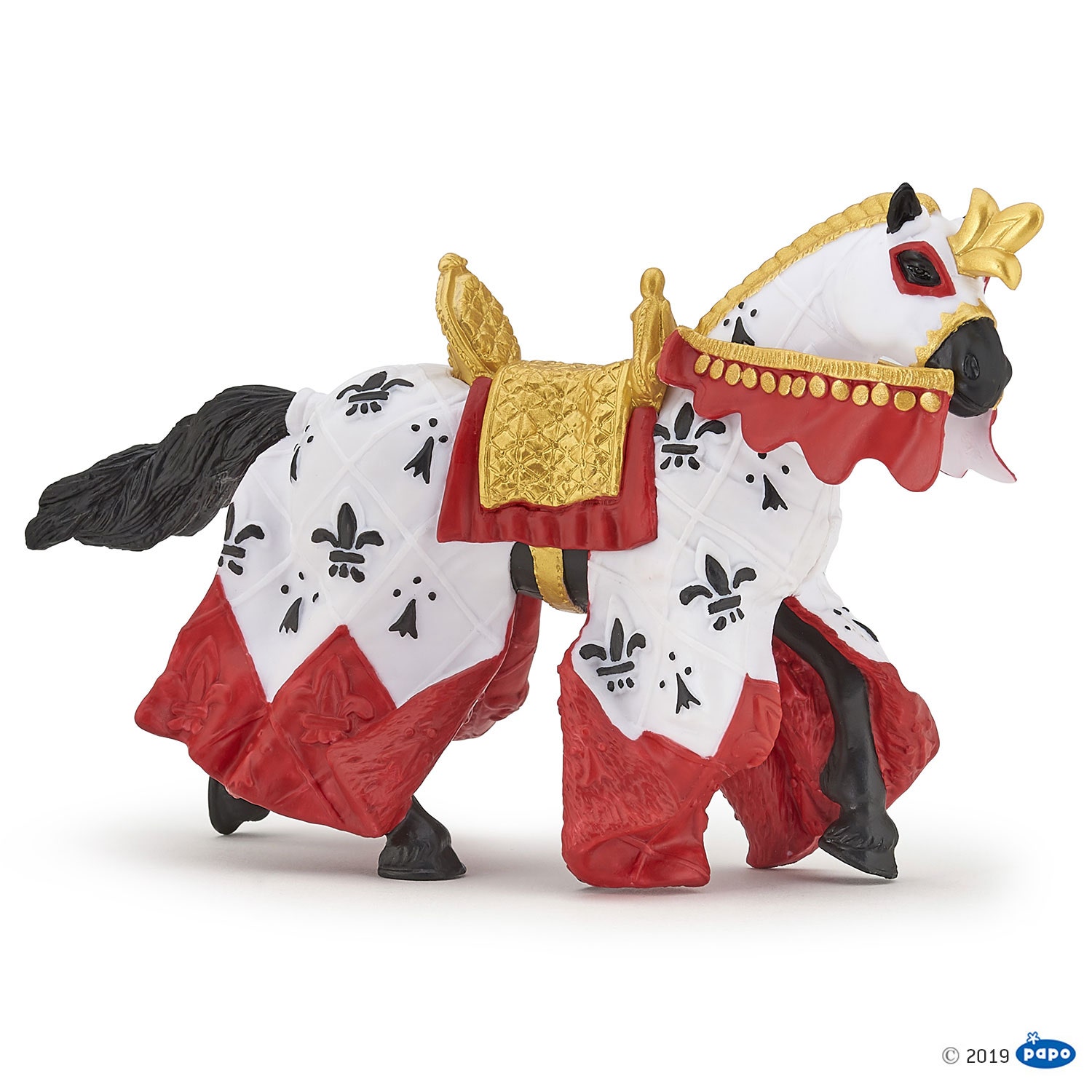 Figurine Cheval du roi Arthur rouge Papo