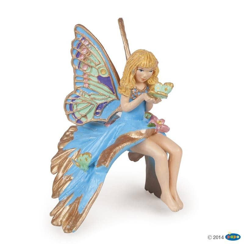Figurine elfe enfant bleu Papo