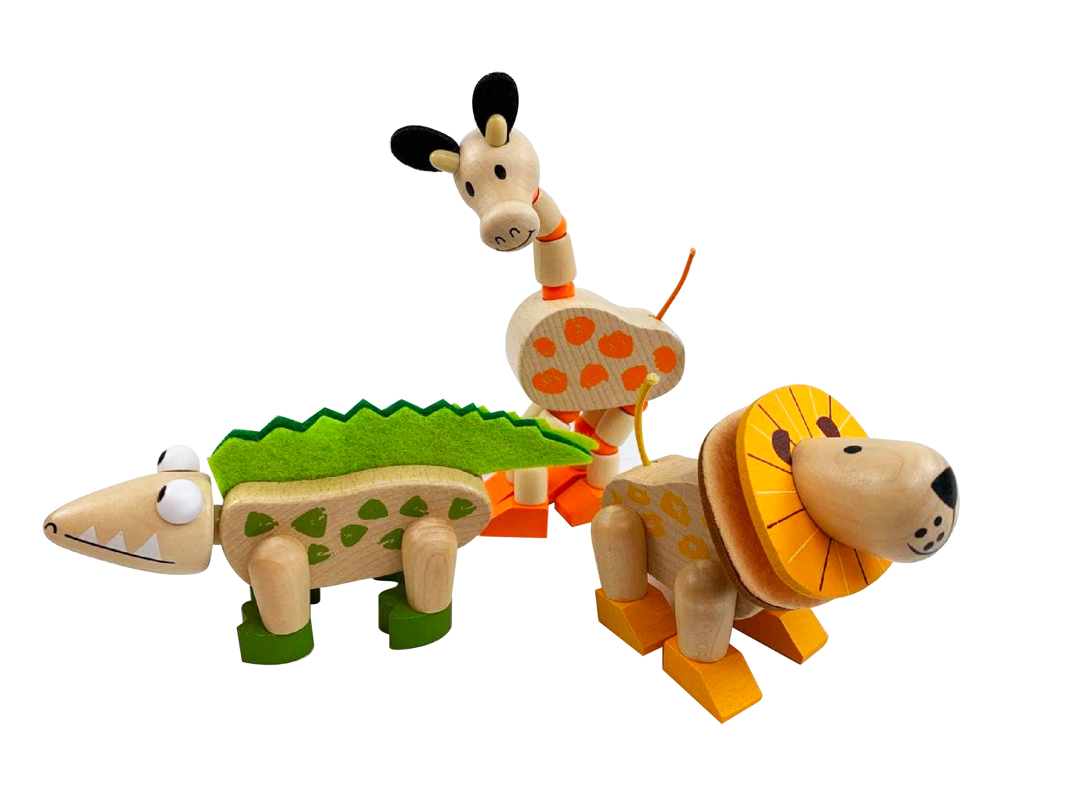 Figurine en bois Animaux de la savane Sassi Junior