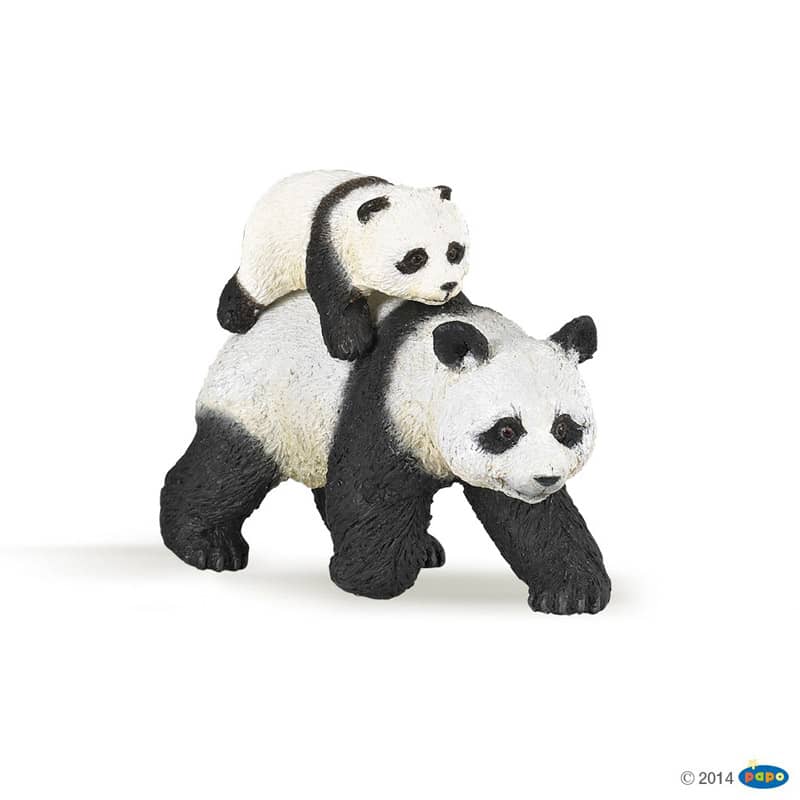 Figurine panda et son bebe