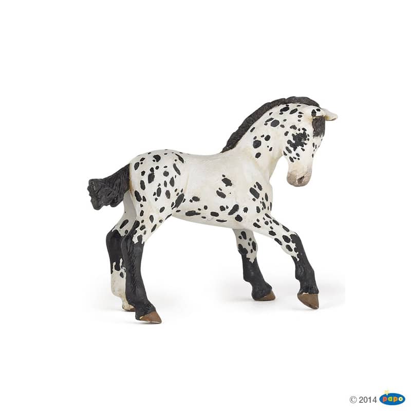 Figurine Poulain appaloosa noir Papo