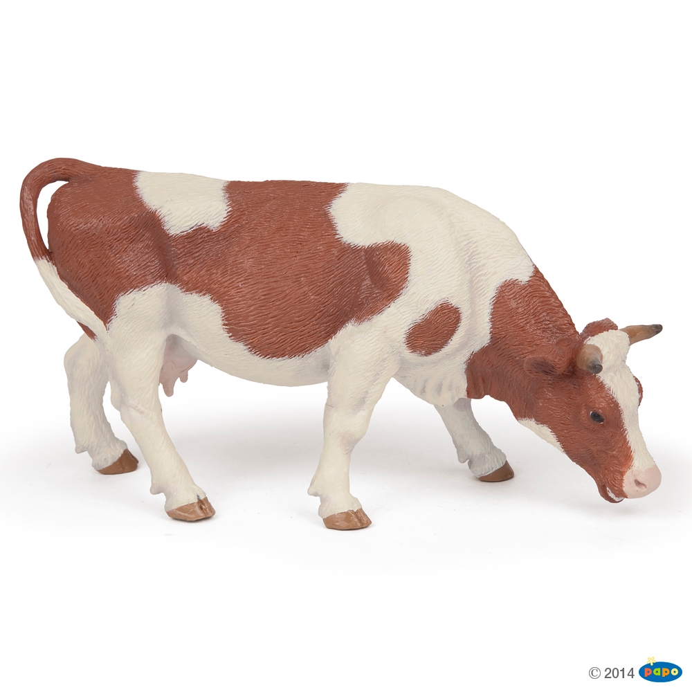 Figurine Vache Simmental Broutant Papo