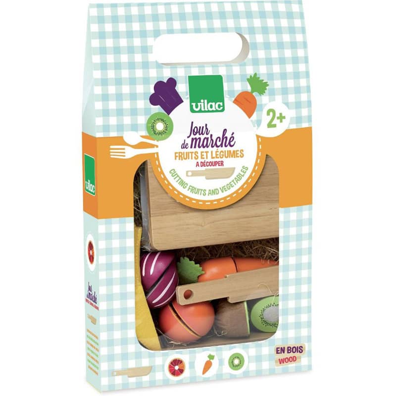 Fruits et legumes a decouper Jour de marche Vilac