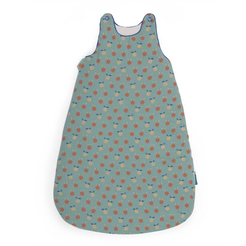 Gigoteuse verte motif pommes 70 cm Pomme des bois Moulin Roty