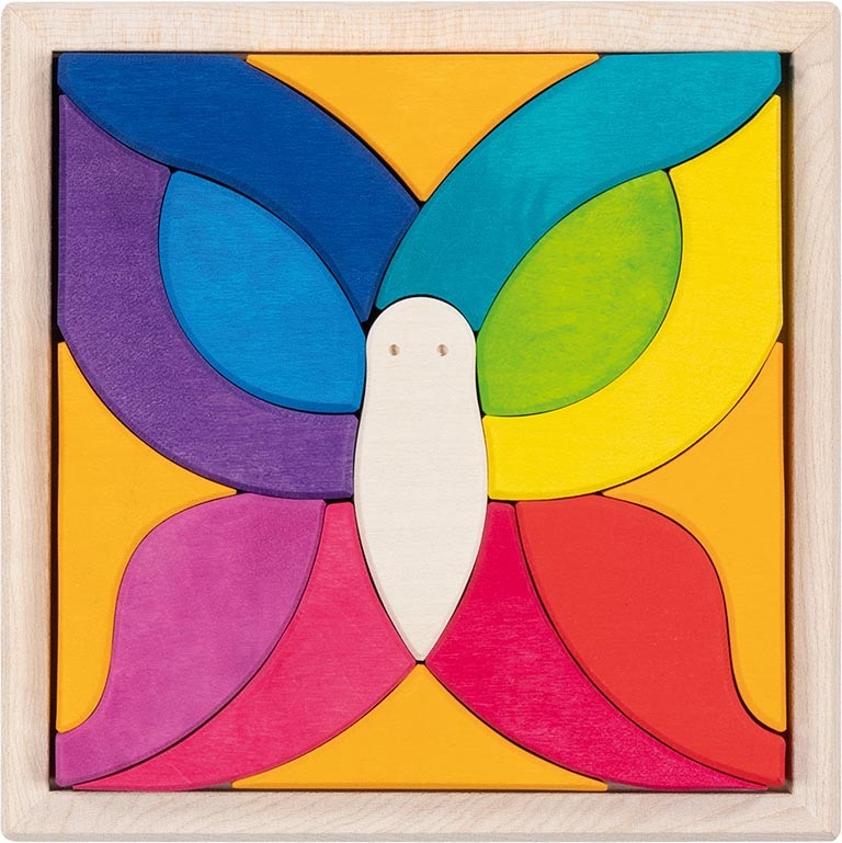 Puzzle en bois Mosaïque papillon Goki