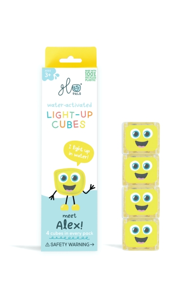 Cubes lumineux jaunes Alex Glo Pals