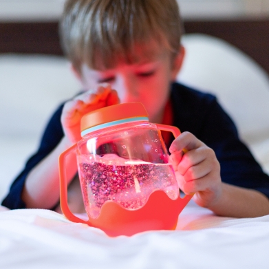 Bouteille sensorielle corail Glo Pals