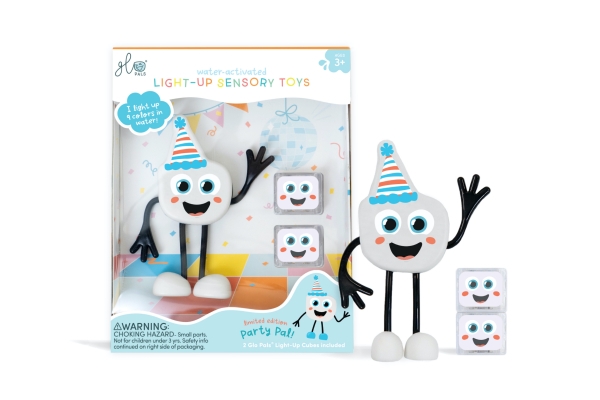 Coffret personnage Party Pal et cubes lumineux blancs Glo Pals