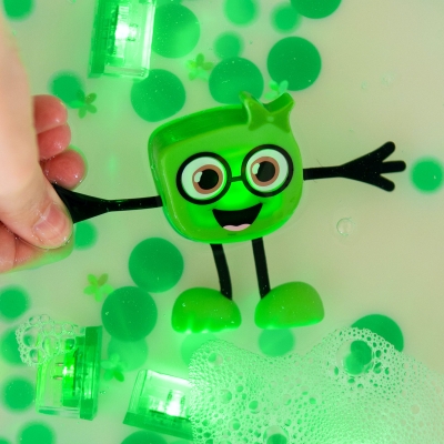 Coffret personnage Pippa et cubes lumineux verts Glo Pals