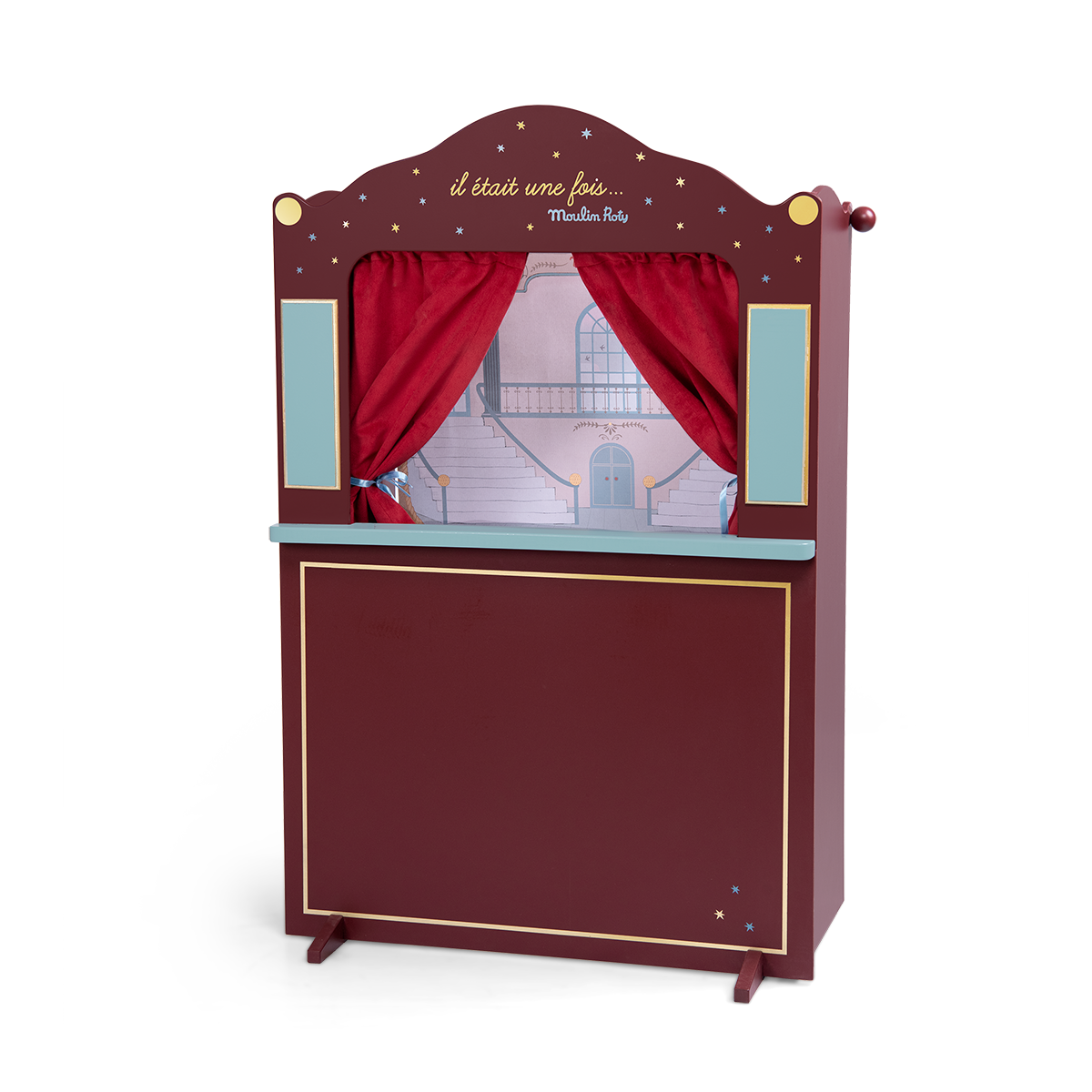 Grand théâtre de marionnettes rouge Il était une fois Moulin Roty