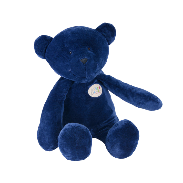Grande peluche Ours bleu marine  50 cm Les p'tits doudous de l'hopital
