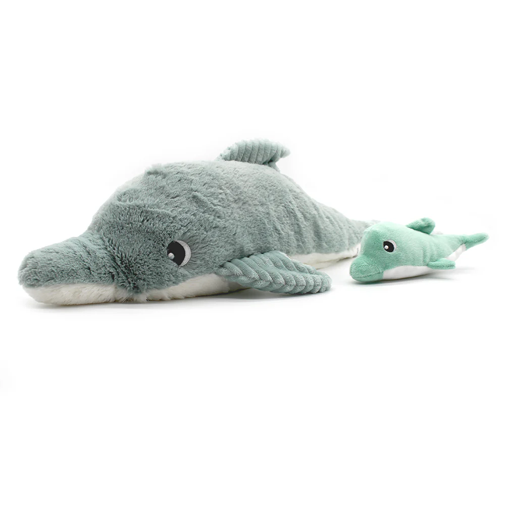 Peluche Dauphin menthe maman bébé Ptipotos Les Déglingos